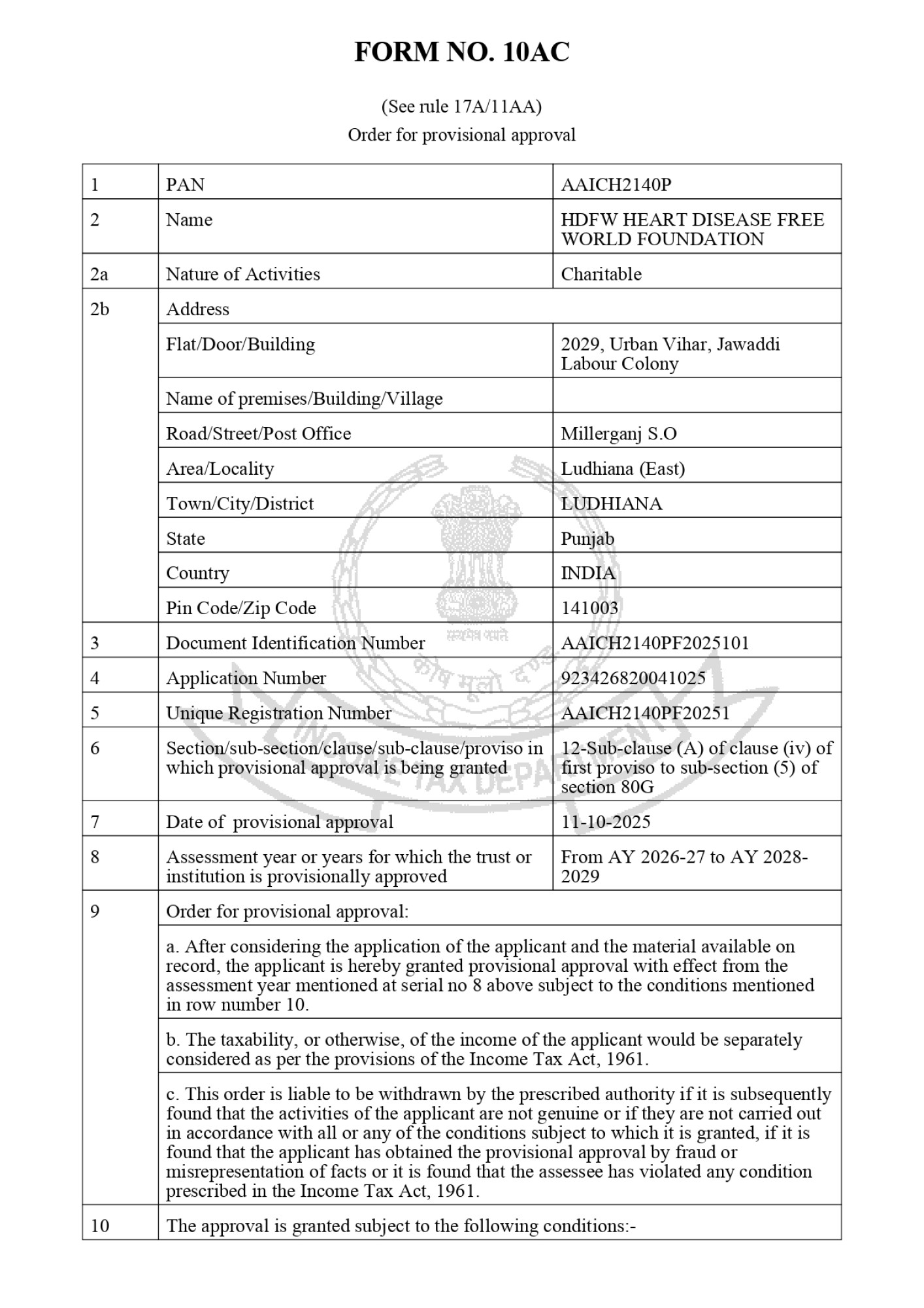 80G , Income Tax Reg.